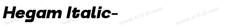 Hegam Italic字体转换
